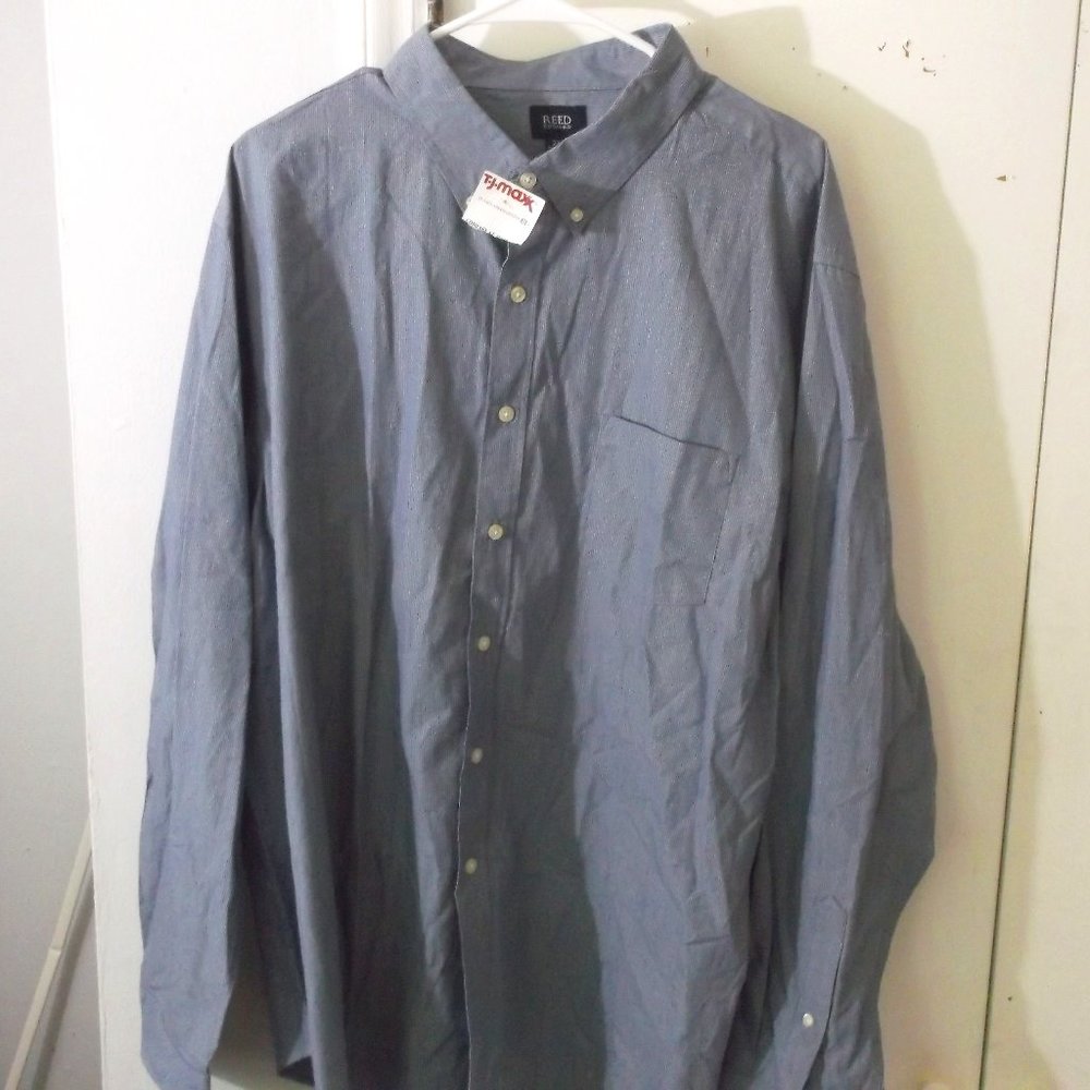 NWT Reed Edward Blue Pinstripe Dress Shirt 2XL